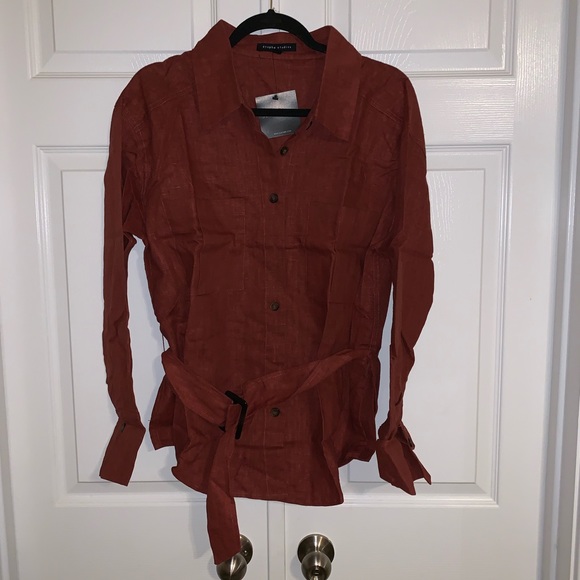 NWT JLUXLABEL Cinnamon Nicolette Belted Top - Picture 5 of 11